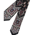 Dolce & Gabbana Black Printed 100% Silk Adjustable Men Tie KRA3320
