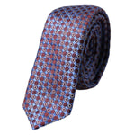 Dolce & Gabbana Blue Purple Patterned Silk Adjustable Men Tie KRA3325