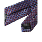 Dolce & Gabbana Blue Purple Patterned Silk Adjustable Men Tie KRA3325