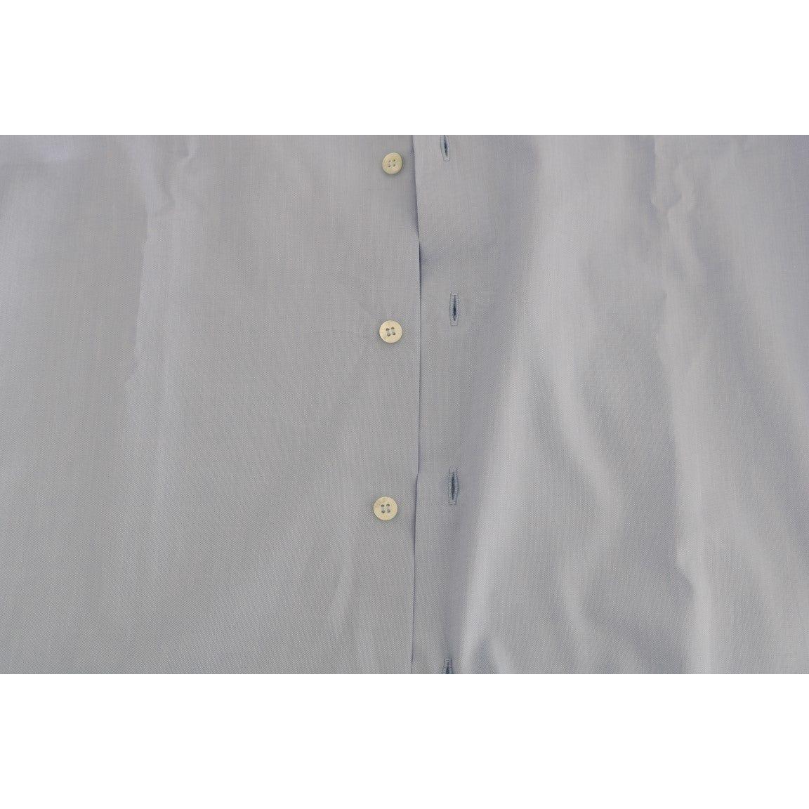 Cavalli Light Blue Cotton Slim Fit Dress Shirt TSH1486-5