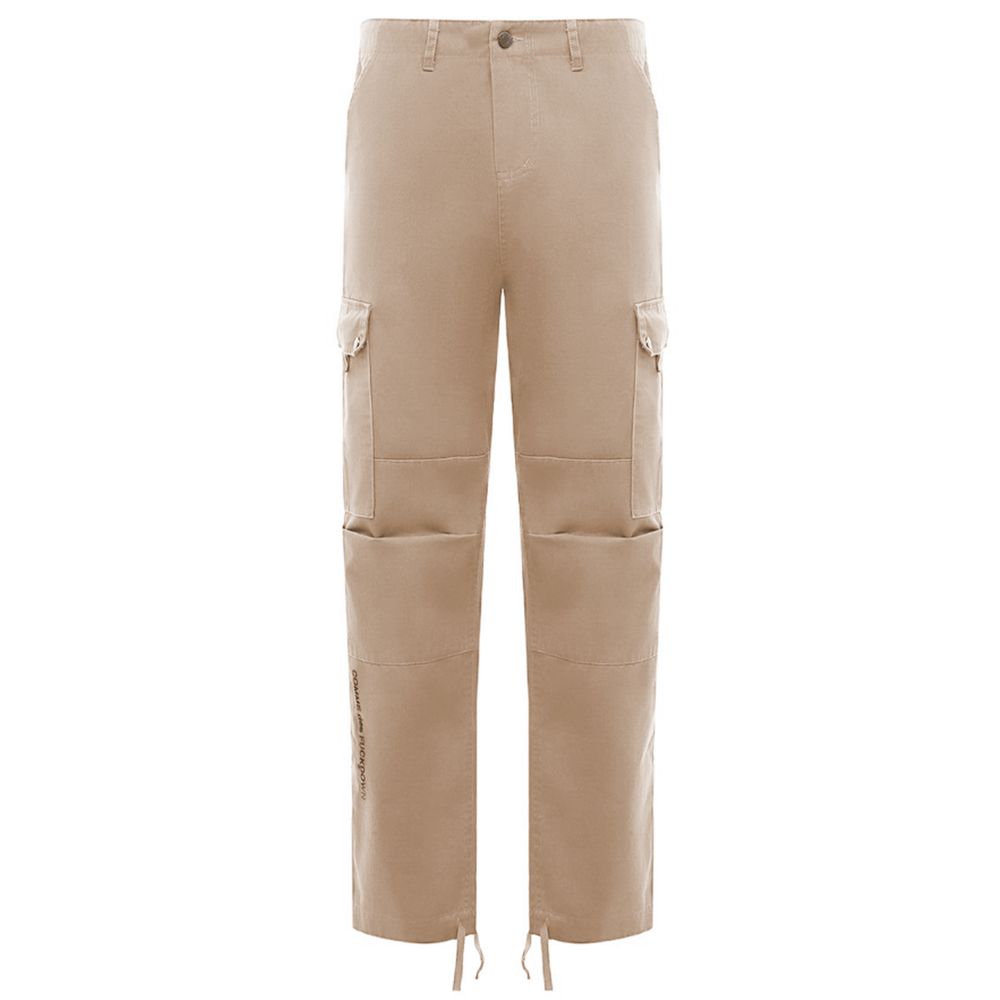 Comme Des Fuckdown Beige Cotton Men Cargo Trouser