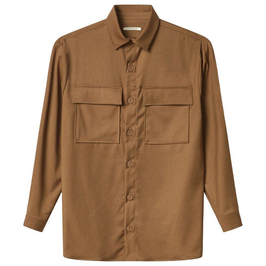 Hinnominate Brown Polyester Shirt Hinnominate Sienna