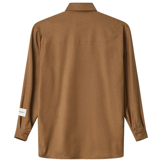Hinnominate Brown Polyester Shirt Hinnominate Sienna