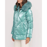 People Of Shibuya Light Blue Polyester Women Jacket PE-13567-IT42|M