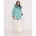 People Of Shibuya Light Blue Polyester Women Jacket PE-13567-IT42|M