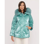 People Of Shibuya Light Blue Polyester Women Jacket PE-13567-IT42|M