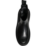 Dolce & Gabbana Black Leather Slip On Stretch Trekking Boots Shoes Dolce & Gabbana Black