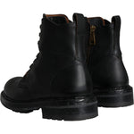 Dolce & Gabbana Black Lace Up Mid Calf Boots Men Shoes MV5870-40