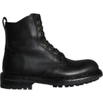 Dolce & Gabbana Black Lace Up Mid Calf Boots Men Shoes MV5870-40