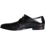 Dolce & Gabbana Black Calfskin Leather Derby Men Dress Shoes MV5911-43