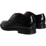 Dolce & Gabbana Black Calfskin Leather Derby Men Dress Shoes MV5913-43