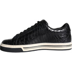 Dolce & Gabbana Black Leather Men Low Top Sneakers Shoes MV5920-39