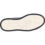 Dolce & Gabbana Black Leather Men Low Top Sneakers Shoes MV5920-39