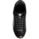 Dolce & Gabbana Black Leather Men Low Top Sneakers Shoes MV5920-39