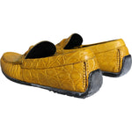 Dolce & Gabbana Yellow Leather Slip Mocassin Loafers Shoes MV5930-39