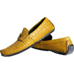 Dolce & Gabbana Yellow Leather Slip Mocassin Loafers Shoes MV5930-39