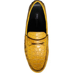 Dolce & Gabbana Yellow Leather Slip Mocassin Loafers Shoes MV5930-39