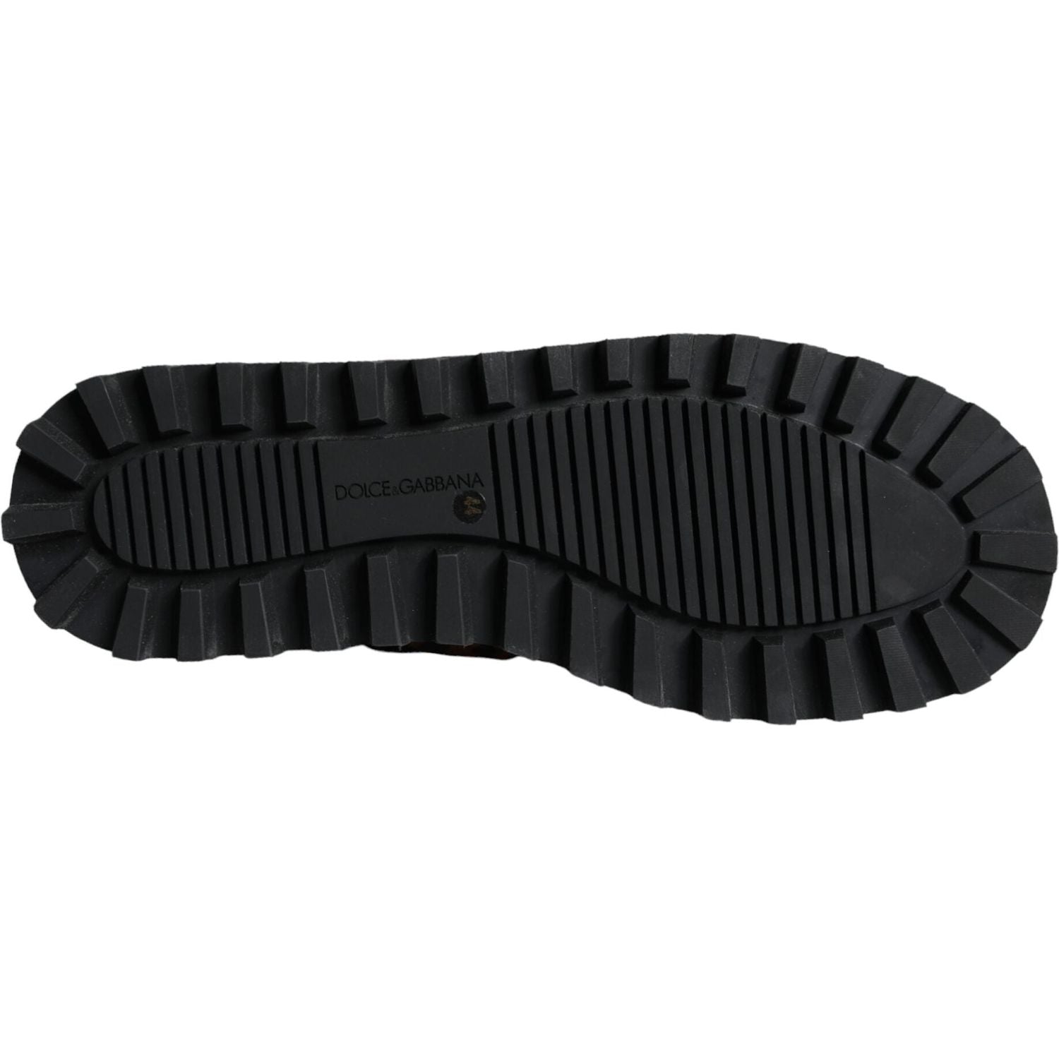 حذاء Dolce &amp; Gabbana بني اللون بنقشة جلد النمر للكاحل ومبطن