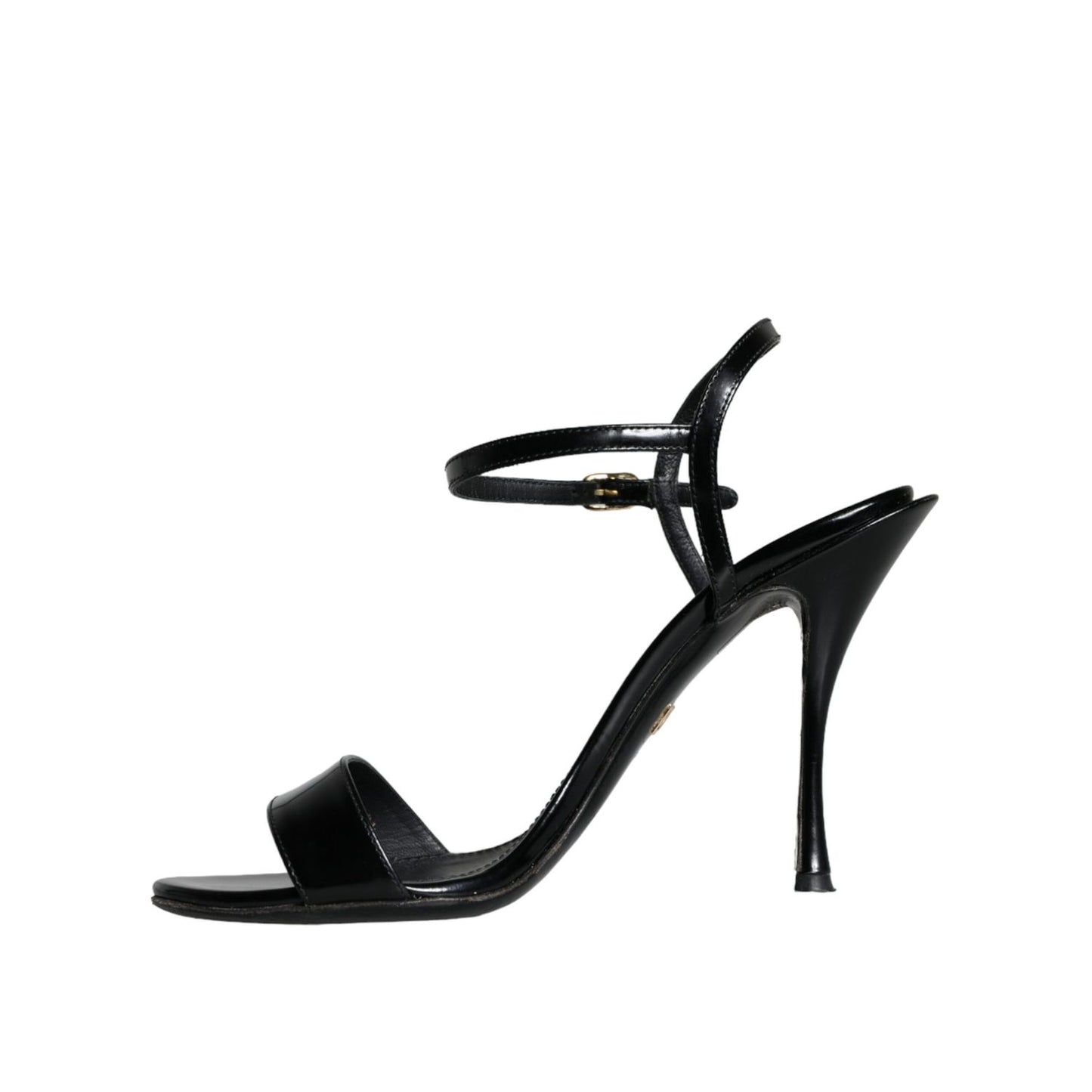 Dolce & Gabbana Black KEIRA Leather Heels Sandals Shoes