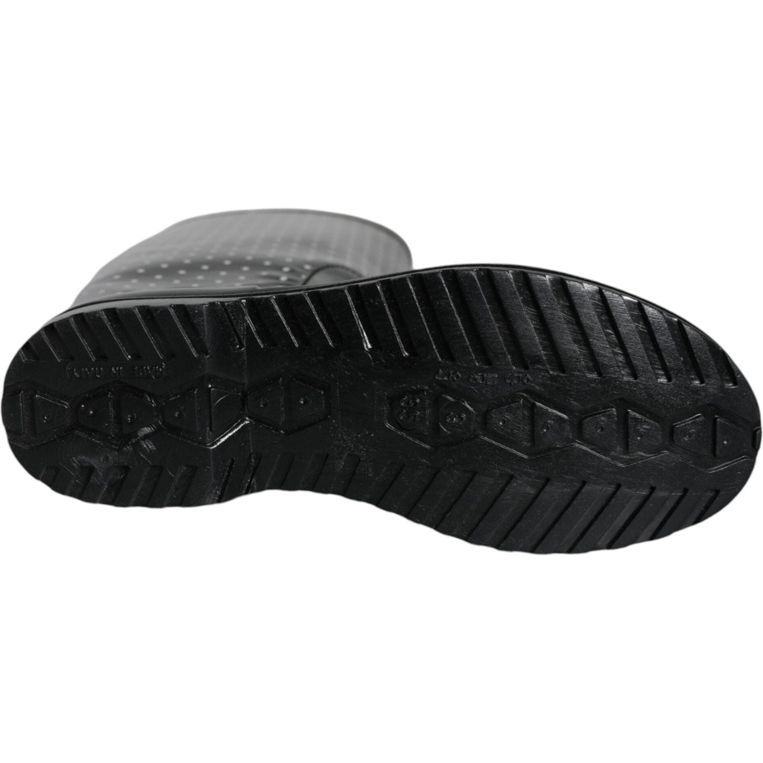 حذاء Dolce &amp; Gabbana أسود من المطاط بارتفاع الركبة