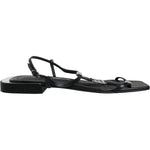 Dolce & Gabbana Black Leather Logo Ankle Strap Keira Sandals Shoes