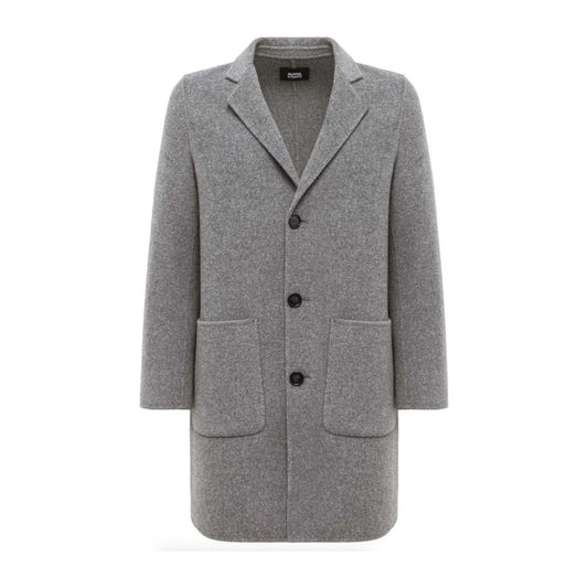 Alpha Studio Gray Wool Jacket Alpha Studio Slate Gray