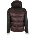 Yes Zee Brown Nylon Men's Quilted Jacket YE-13685-S