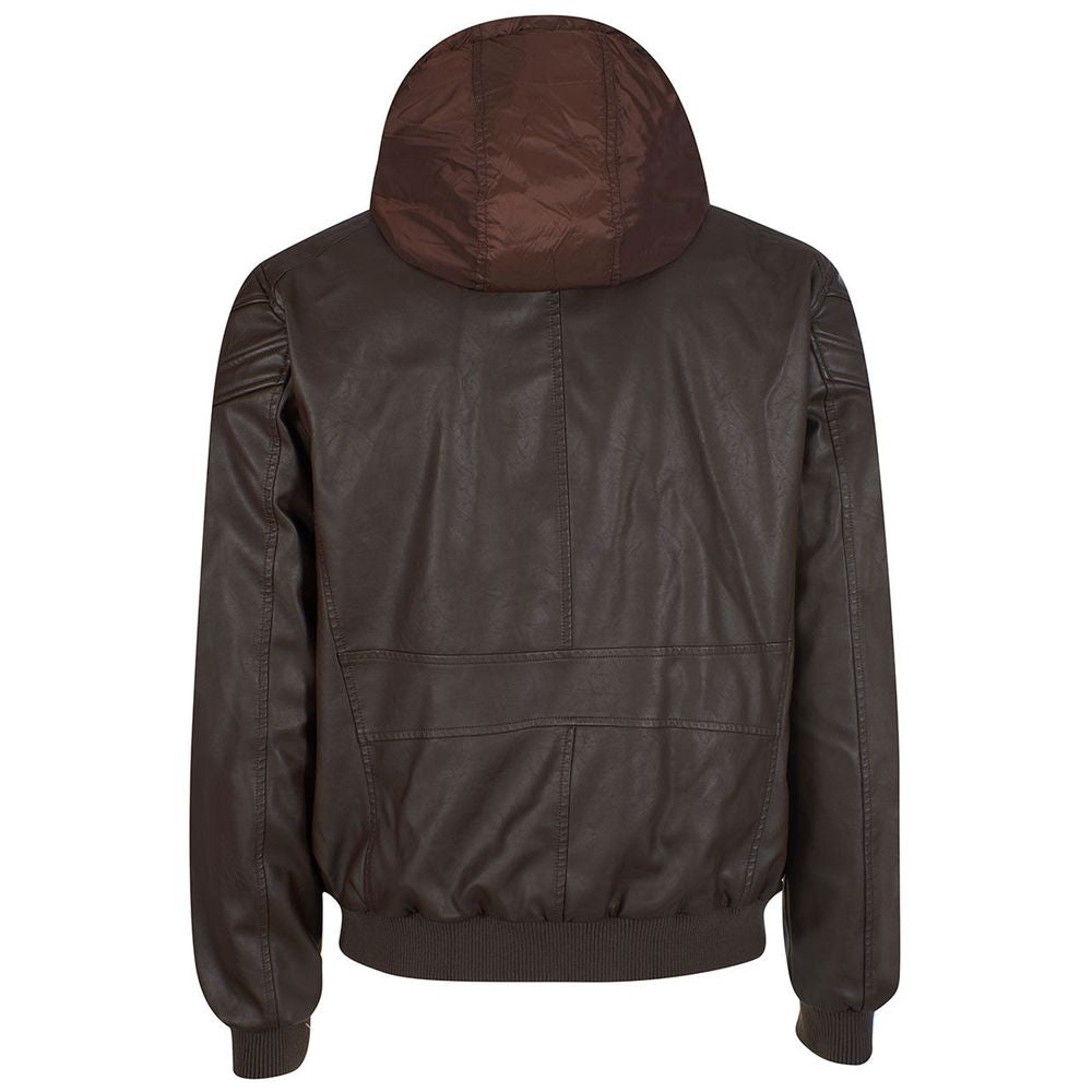 Yes Zee Brown Polyethylene Jackets & Coat