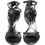 Dolce & Gabbana Silver Keira Leather Heels Sandals Shoes LA11512-40