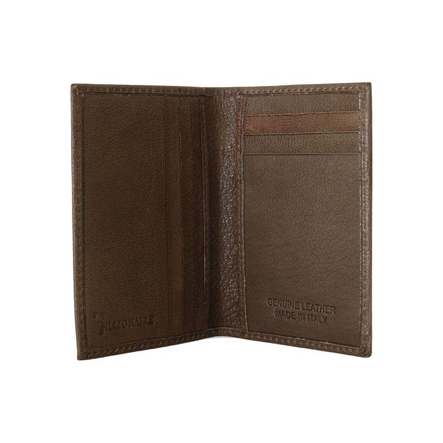 Billionaire Italian Couture Brown Leather Bifold Wallet Wallet