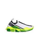 Dolce & Gabbana White Yellow Slip On Sorrento Sneakers Shoes