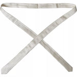 Dolce & Gabbana White Solid 100% Silk Adjustable Tie KRA3356