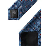 Dolce & Gabbana Blue Patterned 100% Silk Adjustable Men Tie KRA3347