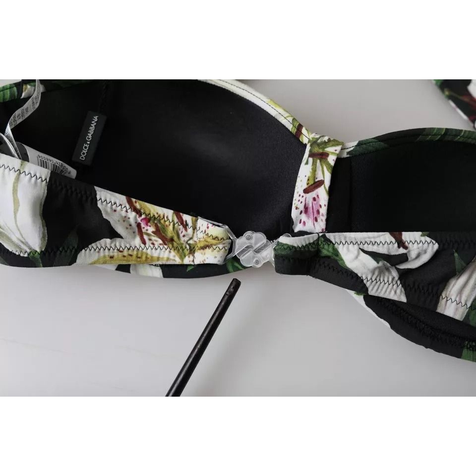 ملابس سباحة دولتشي آند غابانا باللون الأسود من مجموعة ليلي هالتر بيكيني للشاطئ