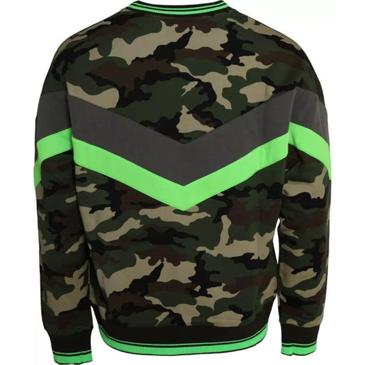 Dolce & Gabbana Multicolor Camouflage Sweatshirt Sweater Dolce & Gabbana Black