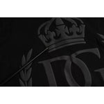 Dolce & Gabbana Black Logo Embossed Cotton Crew Neck T-shirt