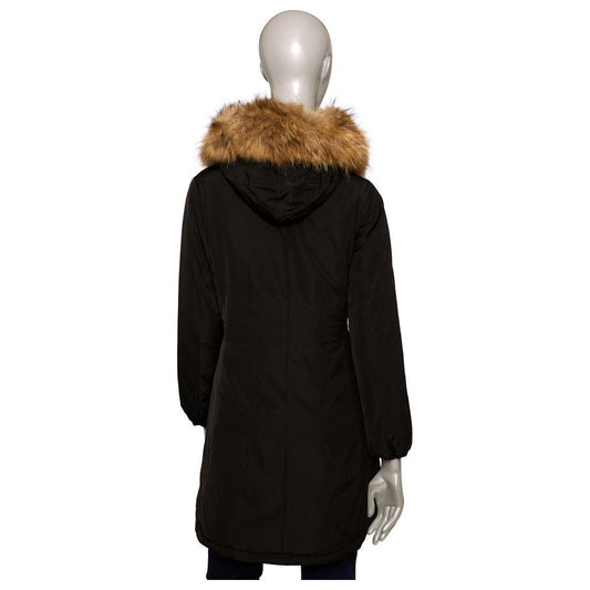 Baldinini Trend Black Polyester Women Jacket Baldinini Trend Rosy Brown