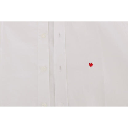 Moschino White Cotton Stretch Slim Fit Dress Shirt