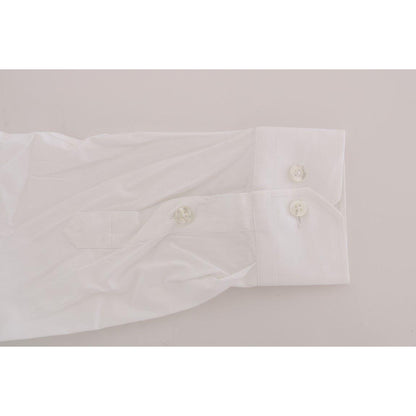 Moschino White Cotton Stretch Slim Fit Dress Shirt
