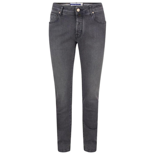 Jacob Cohen Gray Cotton Jeans & Pant Jacob Cohen Dark Slate Gray
