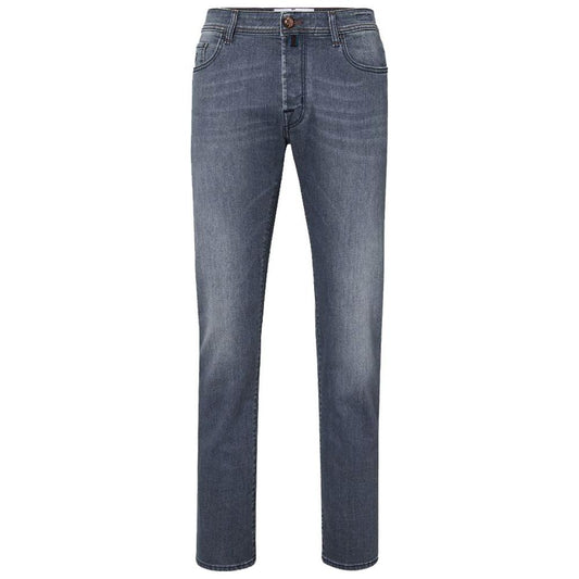 Jacob Cohen Blue Cotton Men Jeans Jacob Cohen Dim Gray