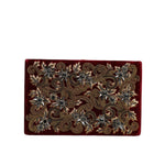 Dolce & Gabbana Red Velvet Gold Frame Clutch Evening Party Purse Bag BAG1530