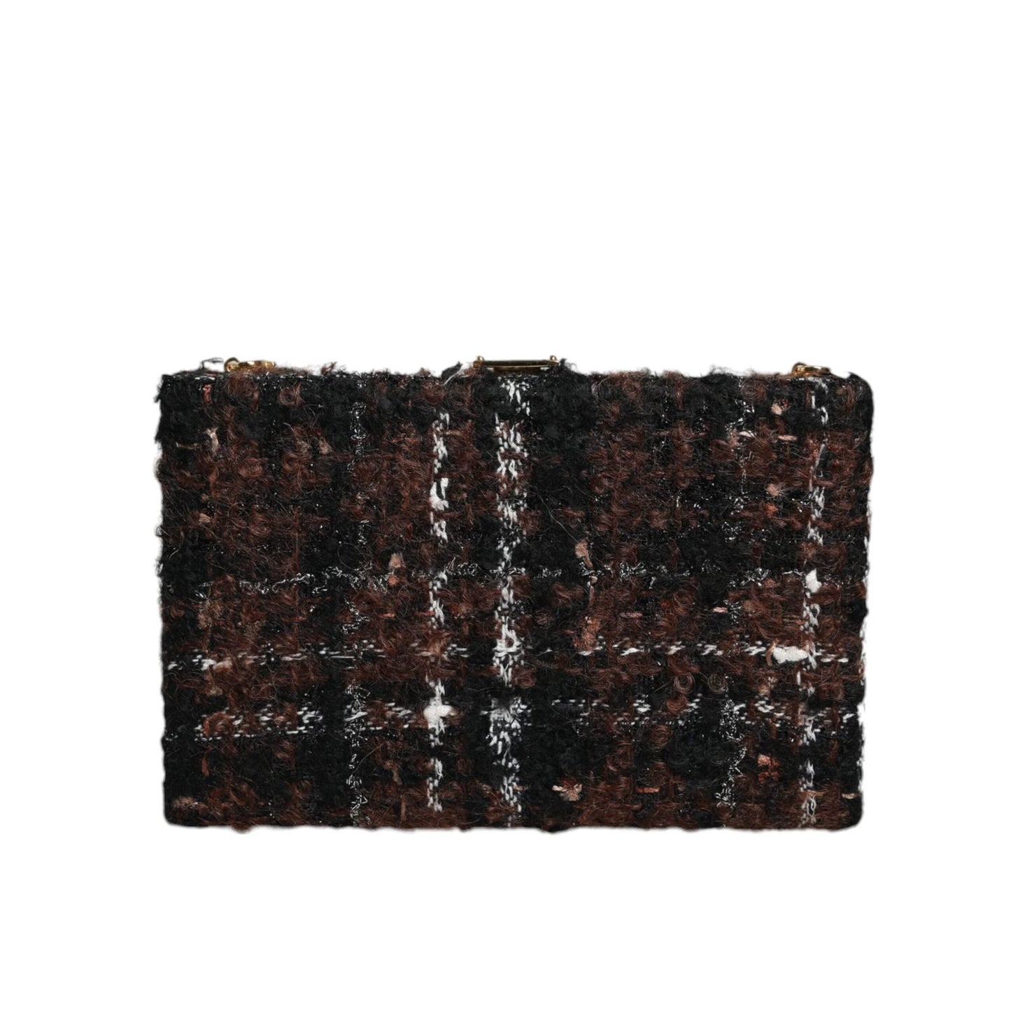 Dolce & Gabbana Multicolor Tweed Floral Clutch Evening Party Purse CrossBody Bag