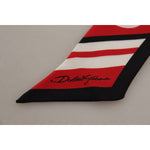 Dolce & Gabbana Multicolor Twill Silk Foulard Shawl Scarf MS6210#
