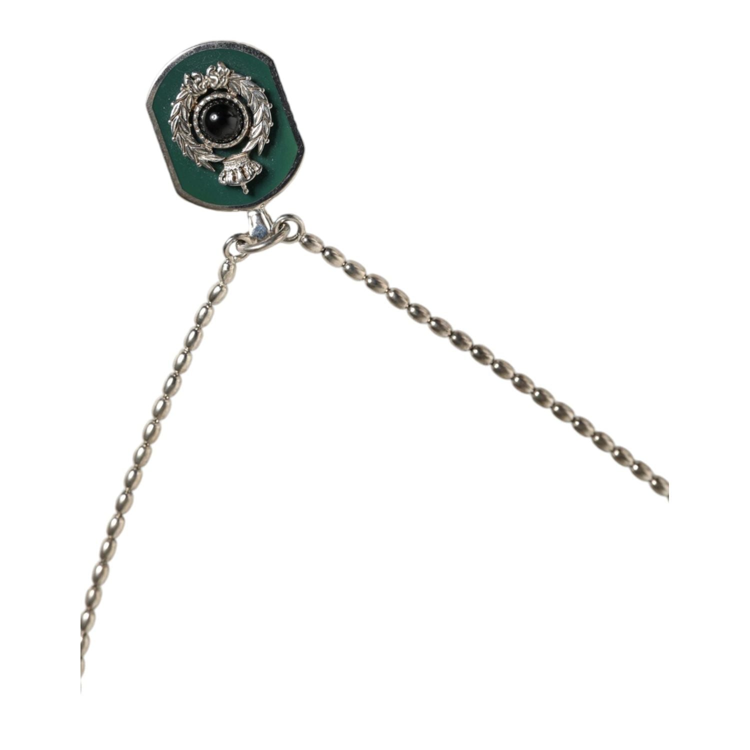 قلادة دولتشي آند غابانا من الفضة الاسترلينية عيار 925 على شكل سلسلة من الأحجار الكريمة وشعار