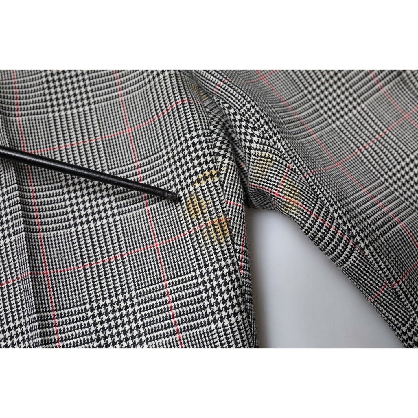 Dolce & Gabbana Gray Plaid Wool Mid Waist Women Tapered Pants