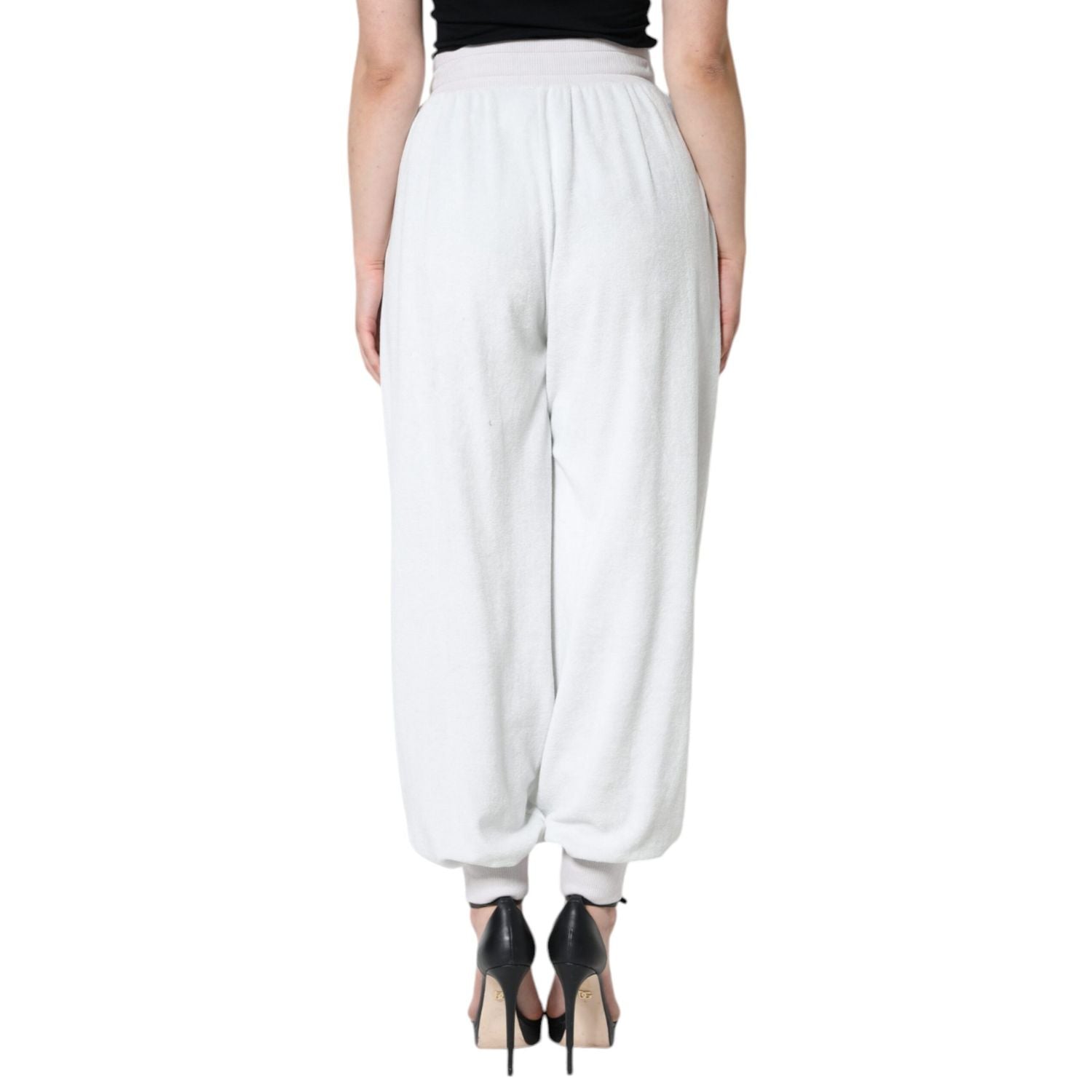 Dolce & Gabbana White Nylon Jogger Sweatpants Pants