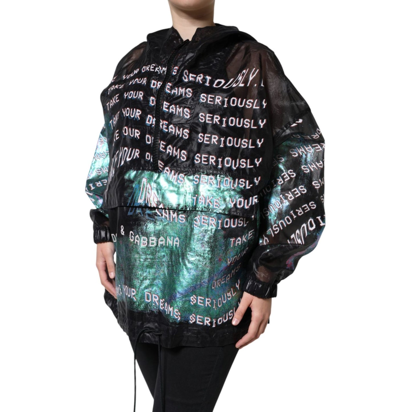 Dolce & Gabbana Multicolor Print Hooded Sweatshirt Sweater