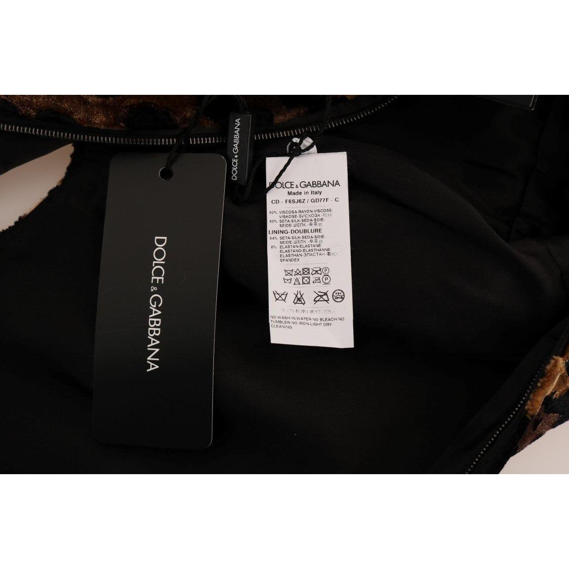 无袖豹纹迷你直筒连衣裙