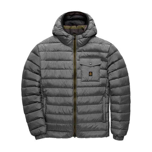 Refrigiwear Gray Nylon Men Jacket Refrigiwear Dim Gray